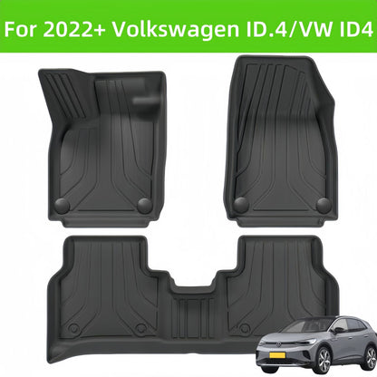 For 2022 Volkswage ID.4 TPE Car Floor Mat/VW ID4 Trunk Mat