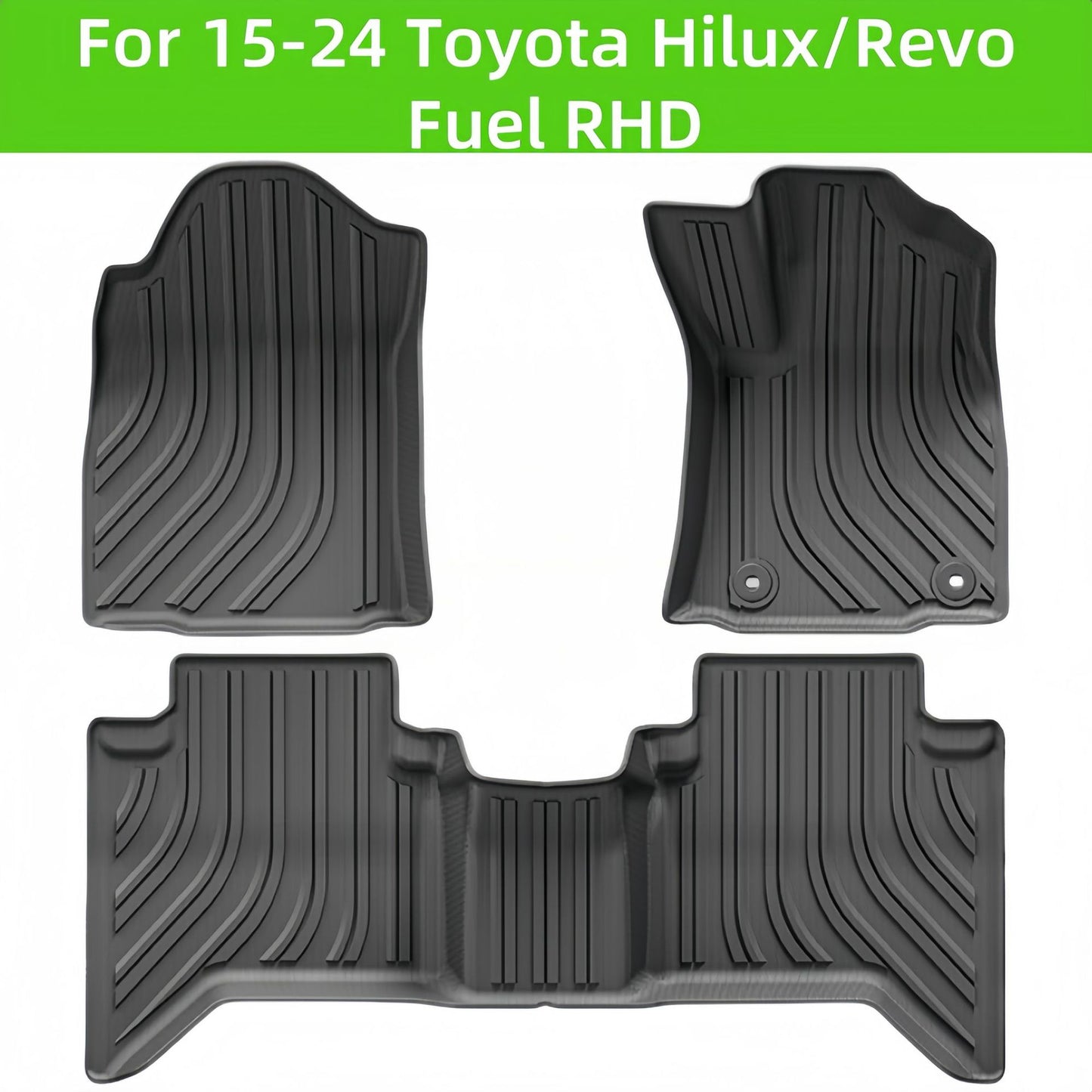 For 2015 Toyota Hilux/Revo Fuel RHD TPE Car Floor Mat/Rear Trunk Mat