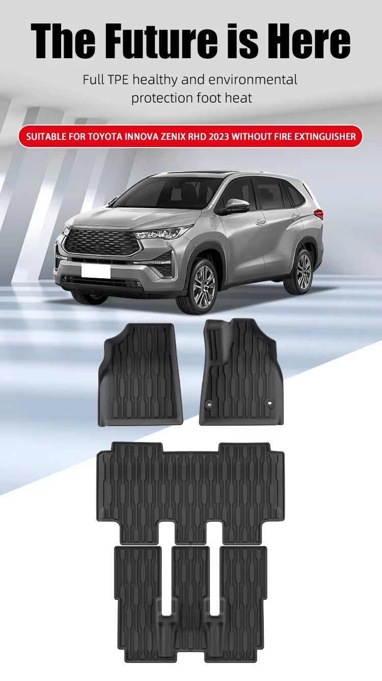 For 2023 Toyota Innova Zenix RHD Without Extinguisher TPE Car Floor Mat