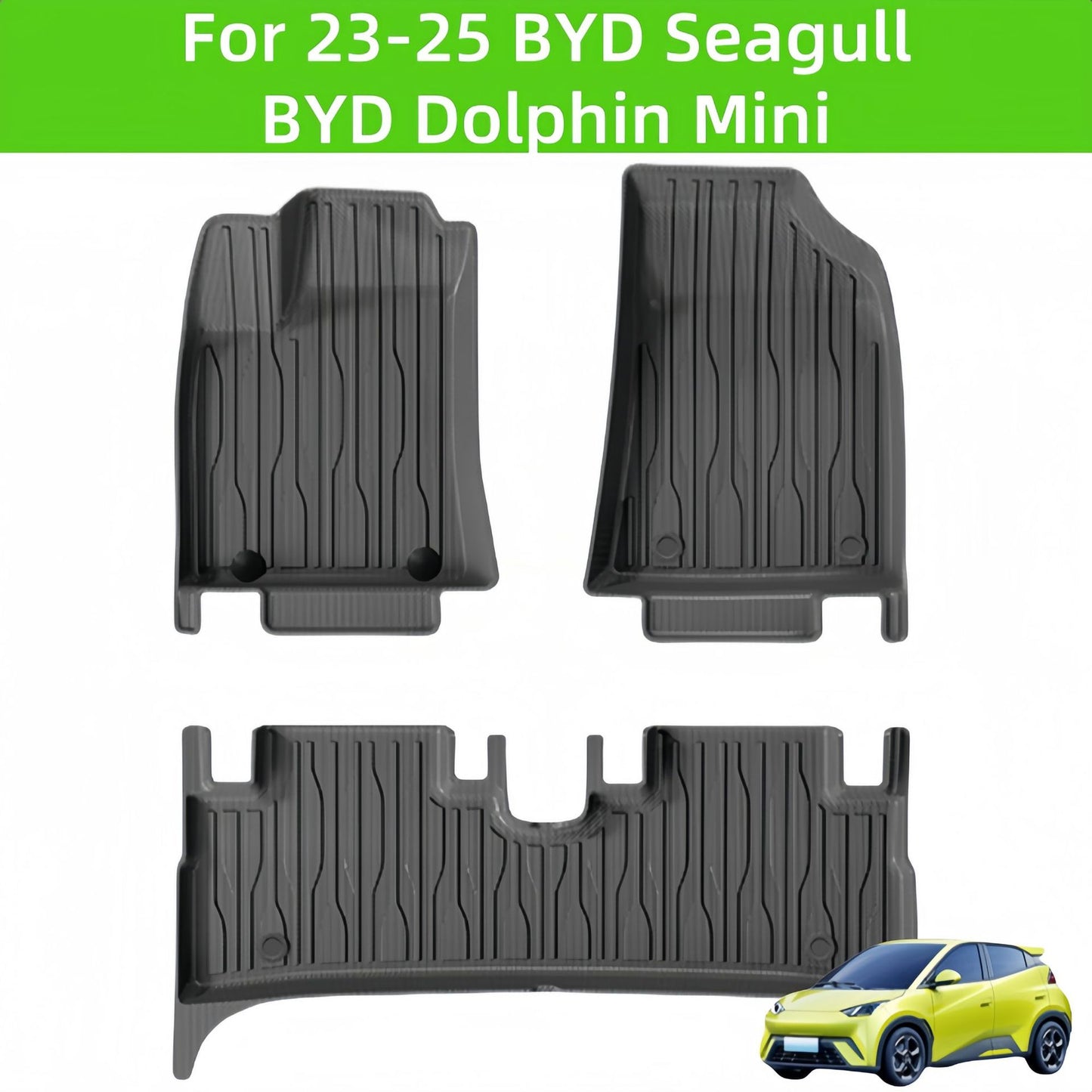 For 2023- 2025 BYD Seagull/Dolphin Min Carpet TPE car floor mats