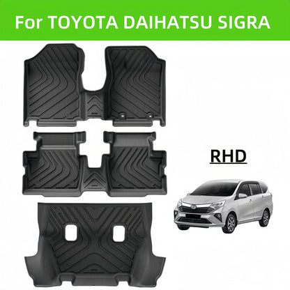 For Toyota DAIHATSU SIGRA RHD 3D TPE Car Floor Mat/Rear Trunk Mat