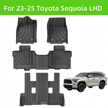 For 2023-2025 Toyot Sequoia TPE 3D Car Floor Mat/Rear Trunk Mat