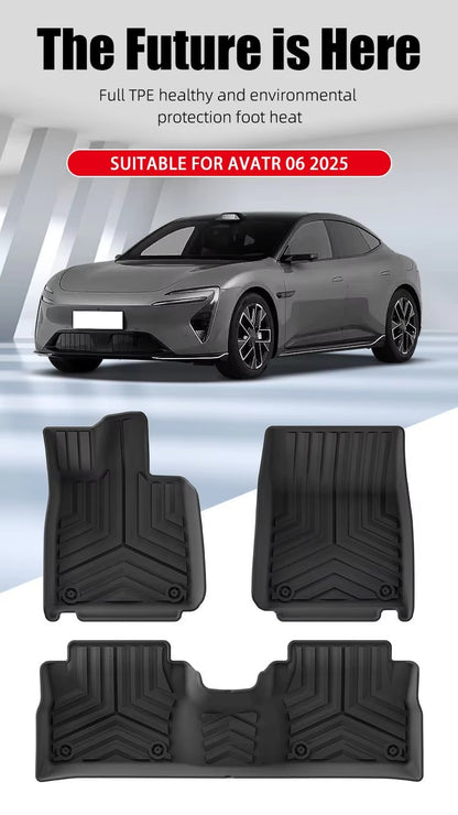 For 2025 AVATR 06 3DCarpet TPE Car Floor Mat/Rear Trunk Mat