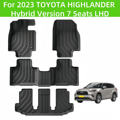 For 2023 Toyota HIGHLANDER Hybrid Version TPE Car Floor Mat Trunk Mat