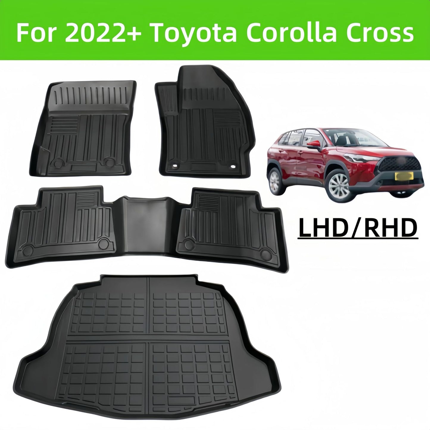For 2022 Toyota Corolla Cross LHD RHD TPE Car Floor Mat/Trunk Mat