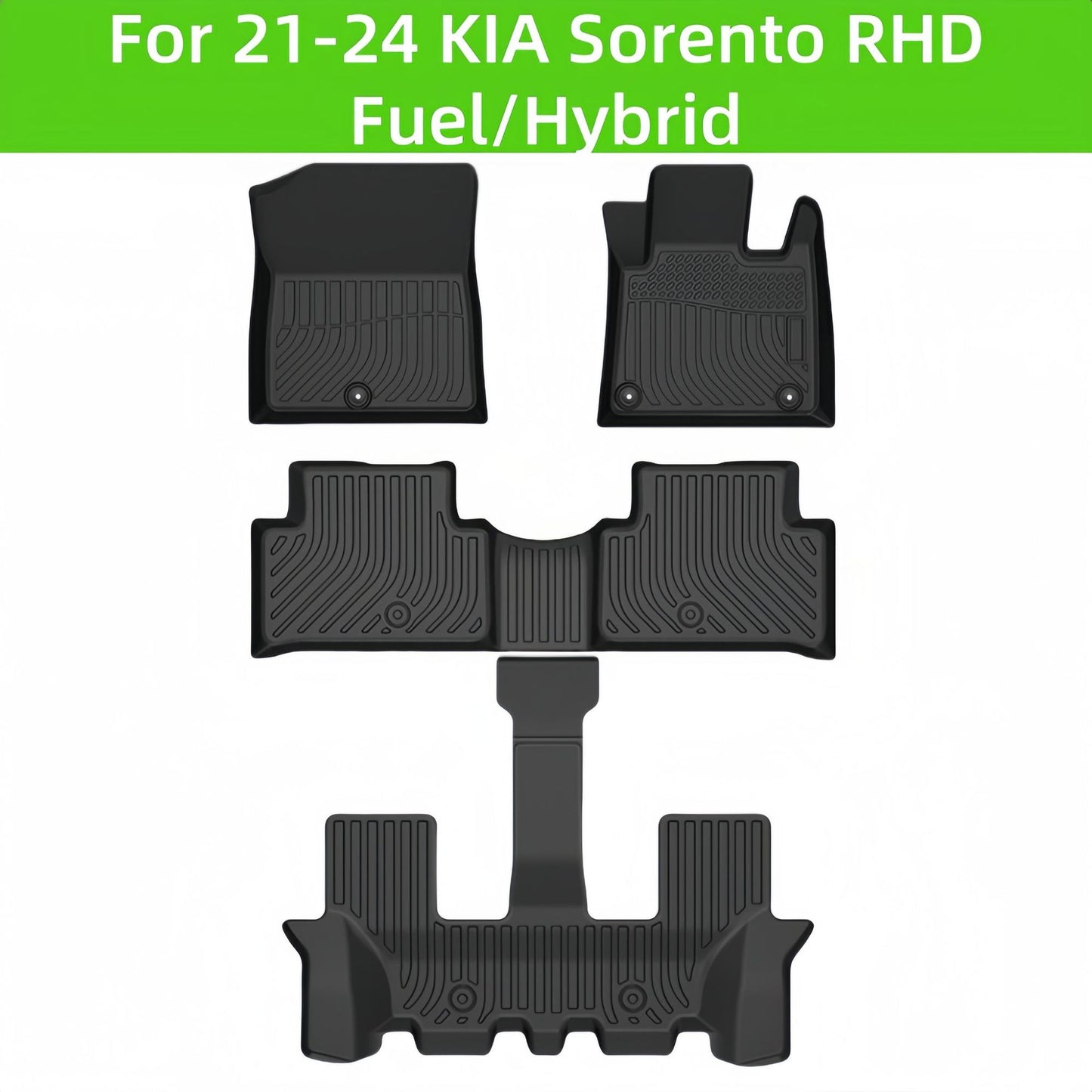 For 2021- 2024 KIA Sorento RHD Fuel/Hybrid 3D Carpet TPE Car Floor Mat Minimum order 30 sets