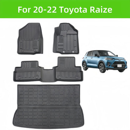 TPE Car Floor Mats For 2022- 2024 Toyota Raize Waterproof Rubber Floor