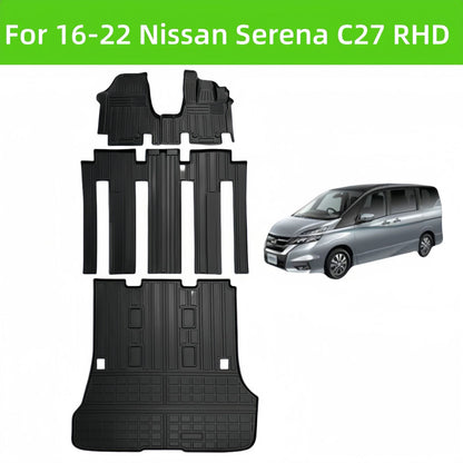 TPE car floor mats for 2016-2022 Nissan Serena C27 RHD Rubber Floor