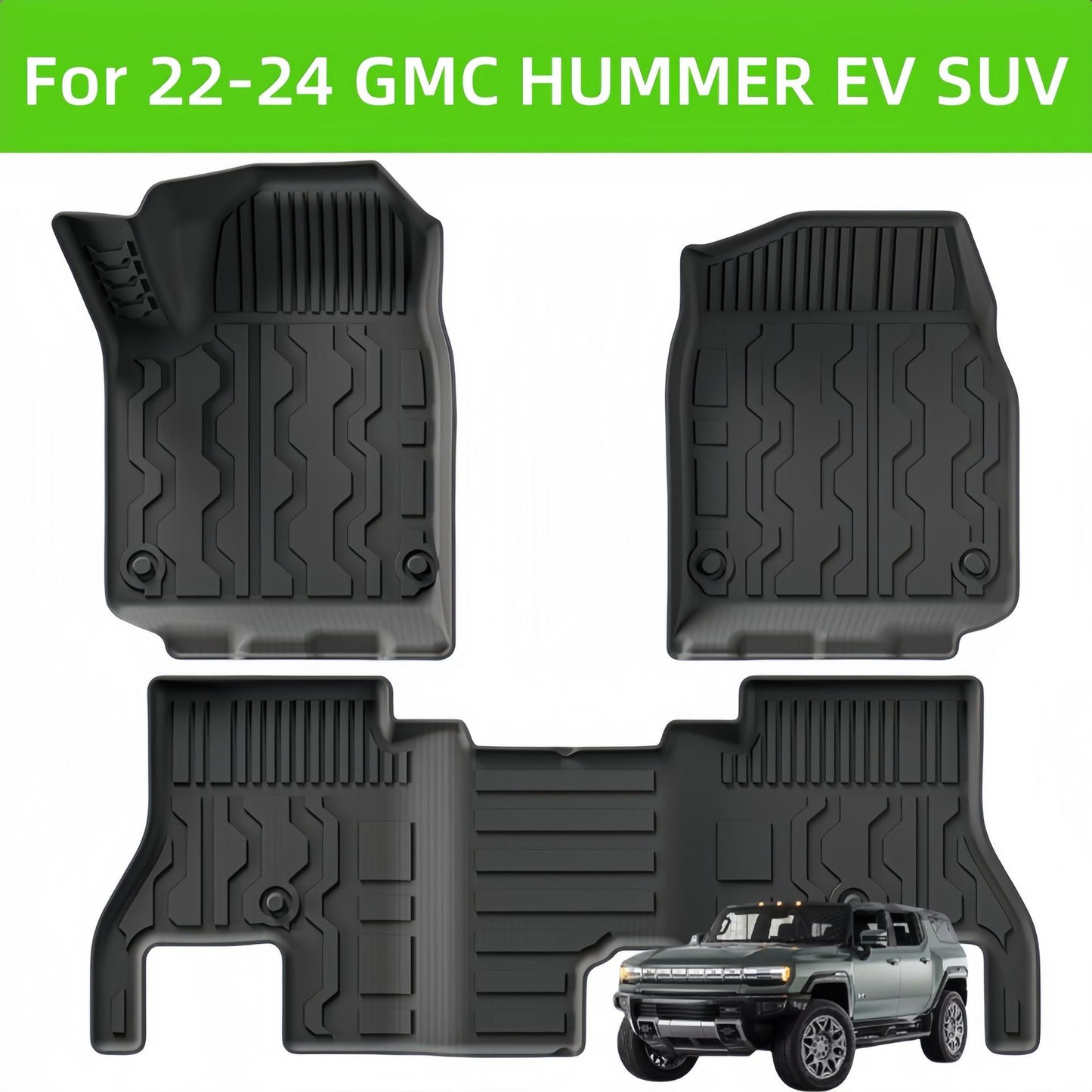 GMC HUMME EV SUV 2022-2024 TPE Car Floor Mat/Rear Trunk Mat