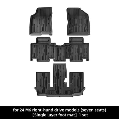 For 2024 BYD M6 RHD Luxury Car Carpet 3D TPE car floor mats