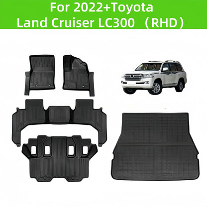 TPE Car Floor Mats for 2022 Toyota Land Cruiser LC300 Rubber Floor Mats