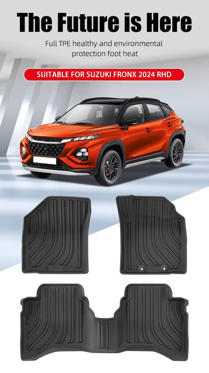 For 2024 Suzuki Fronx RHD TPE Car Floor Mat/Rear Trunk Mat