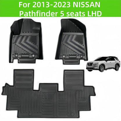 For 2013-2023 Nissan Pathfinder 3D Carpet TPE Car Floor Mat