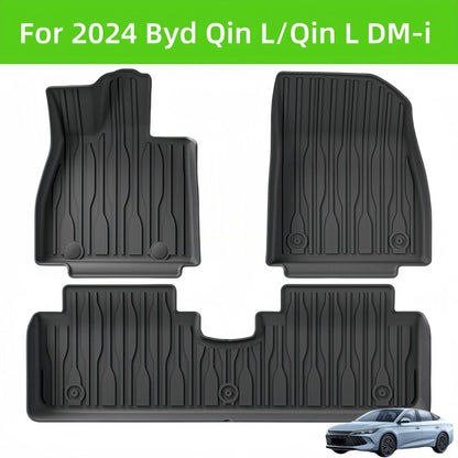 For 2024 BYD Qin L DM-i TPE car floor mats Waterproof Carpet