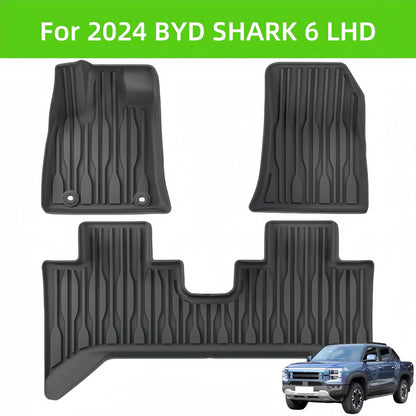 For 2024 BYD SHARK 6 Carpet TPE Car Floor Mat/Rear Bucket Mat