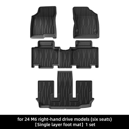 For 2024 BYD M6 RHD Luxury Car Carpet 3D TPE car floor mats