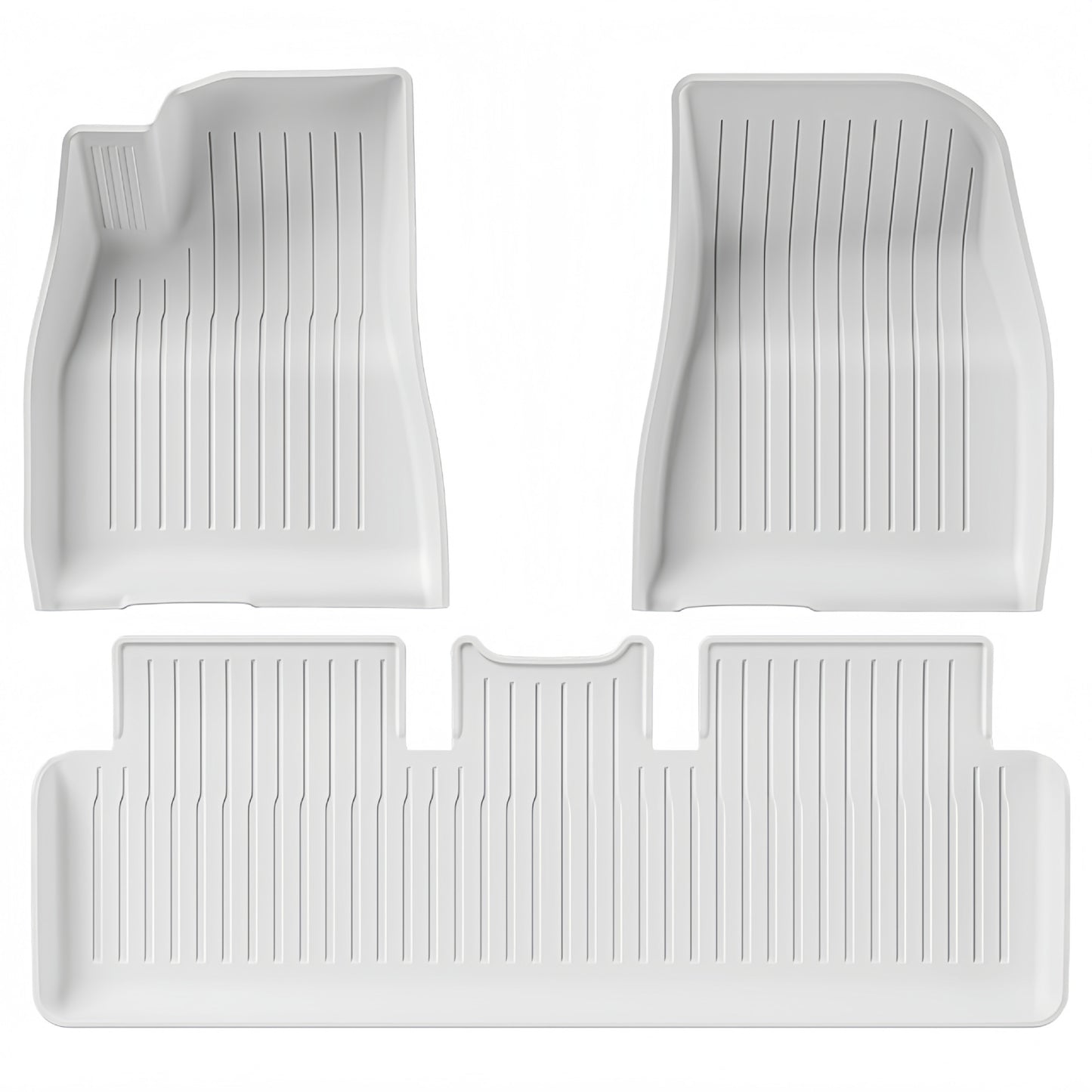 For 2019-2024 Tesla MODEL 3/MODEL Y White 3D Carpet TPE Car Floor Mat