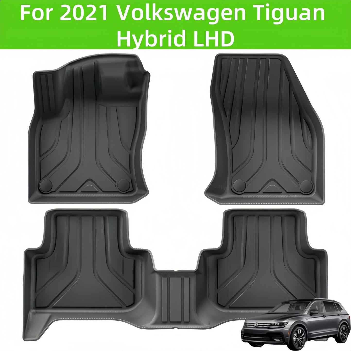 For 2021 Volkswage Tiguan Hybrid TPE Car Floor Mat/Trunk Mat