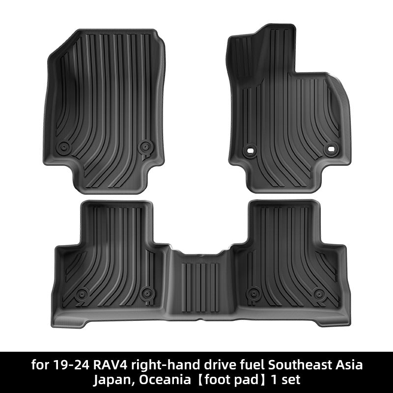 For 2019-2024 RAV4 RHD FUEL TPE 3D Car Floor Mat/Rear Trunk Mat
