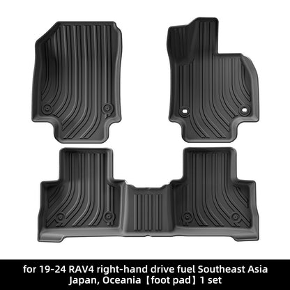 For 2019-2024 RAV4 RHD FUEL TPE 3D Car Floor Mat/Rear Trunk Mat