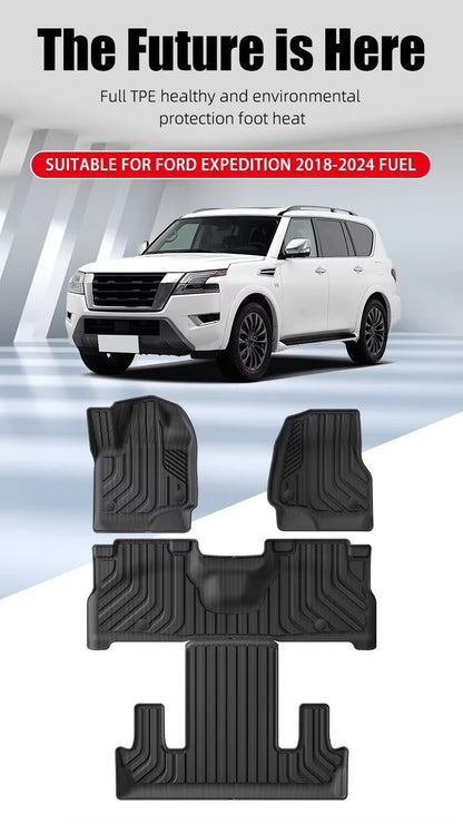 For 2018-2024 Ford Expedition Fuel TPE Car Floor Mat/Trunk Mat