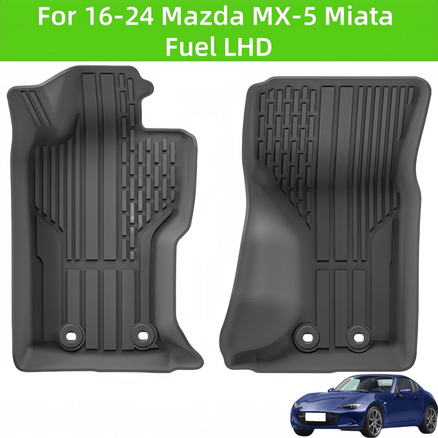 Mazda MX-5 Miata 2016-2024 TPE Car Floor Mat/Rear Trunk Mat