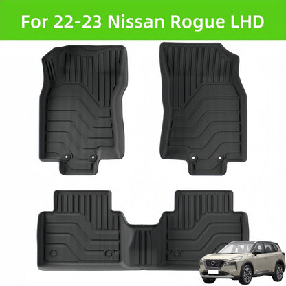 For 2022-2023 Nissan Rogue LHD 3DCarpetTPE Car Floor Mat/Rear Trunk Mat