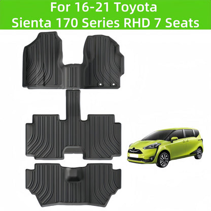 For 2016-2021 Toyota Sienta 170 Series RHD TPE Car Floor Mat/Trunk Mat