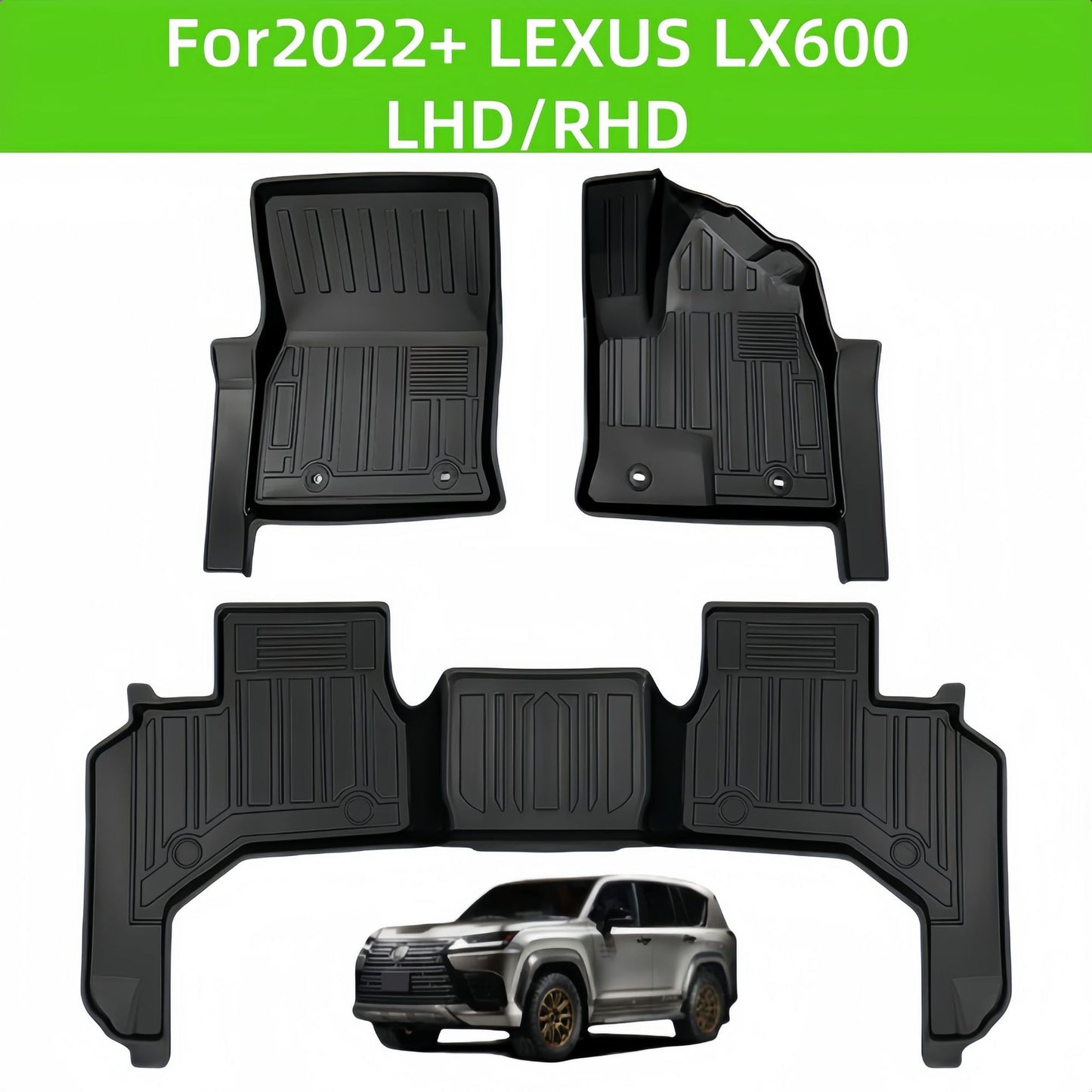 For 2022 LEXUS LX600 LHD RHD TPE Car Floor Mat/Trunk Mat