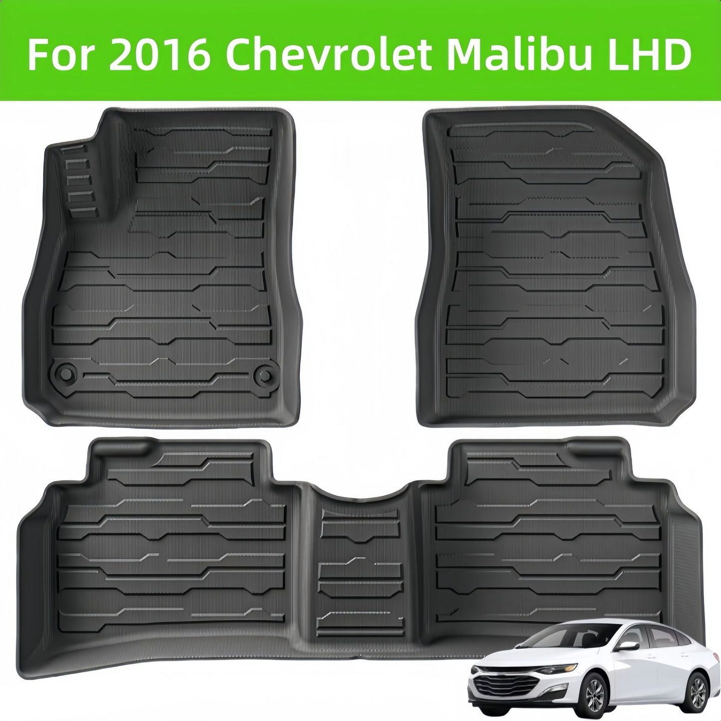 For 2016 Chevrolet Malibu TPE Car Floor Mat/Rear Trunk Mat