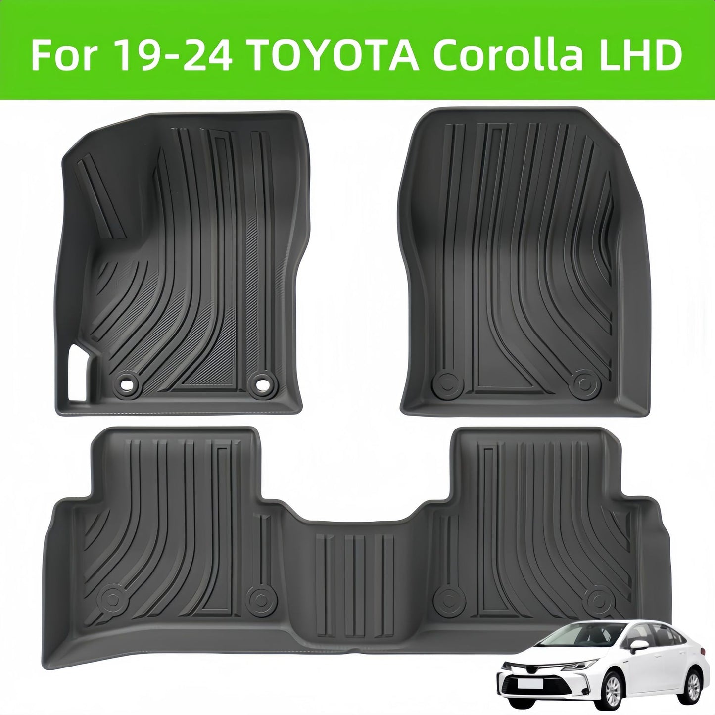 Toyota Corolla LHD 2019-2024  Floor Mat/Rear Trunk Mat TPE