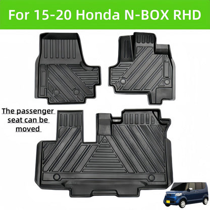 For 2015-2020 Honda N-BOX RHD Waterproof Car Carpet TPE Car Floor Mat