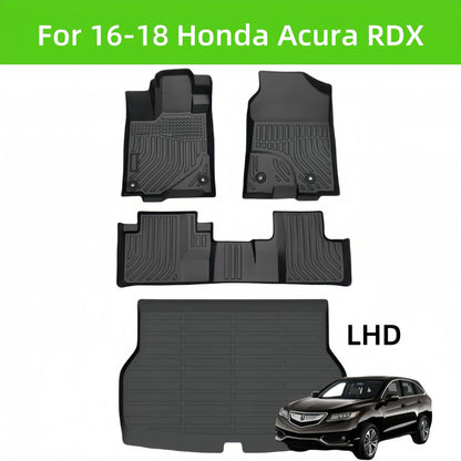 For 2016-2018 Honda Acura RDX 3DCarpet TPE Car Floor Mat/Rear Trunk Mat