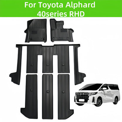 For Toyota  Alphard 40series RHD 3D TPE Car Floor Mat/Rear Trunk Mat