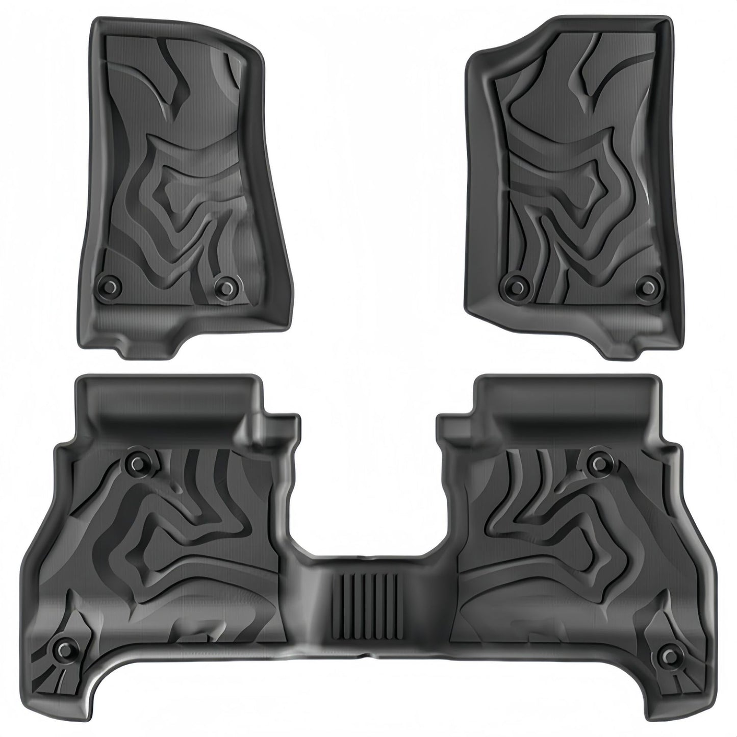 For 2020-2024 Jeep Gladiator Fuel TPE Car Floor Mat/Rear Bucket Mat