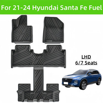 For 2021- 2024 Hyundai Santa Fe Fuel 3DCarpets TPE Car Floor Mat/Trunk Mat