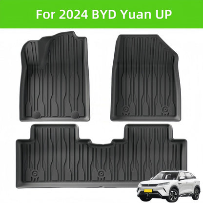 For 2024 BYD Yuan UP TPE Car Floor Mat Waterproof Trunk Mat