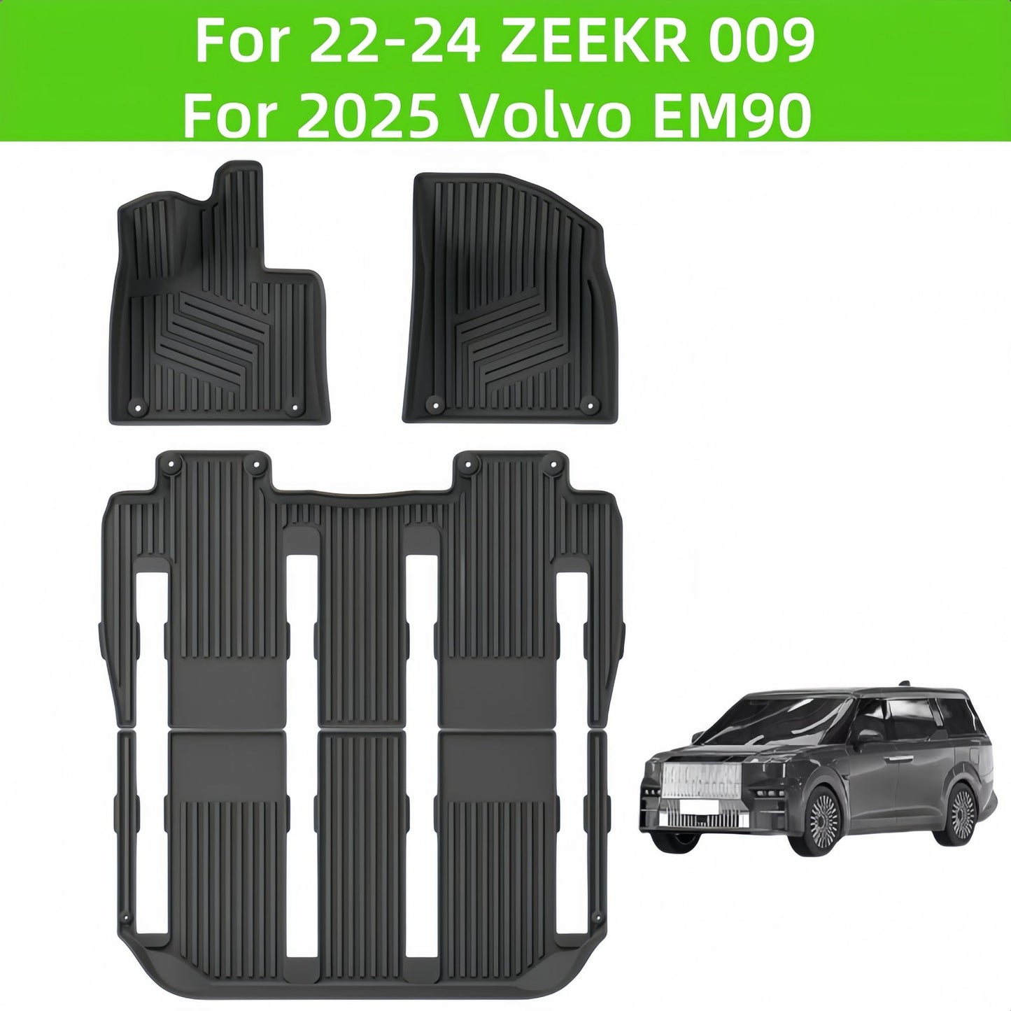 For 2022- 2024 ZEEKR 009/2025 Volvvo EM90 LHD TPE Car Floor Mat