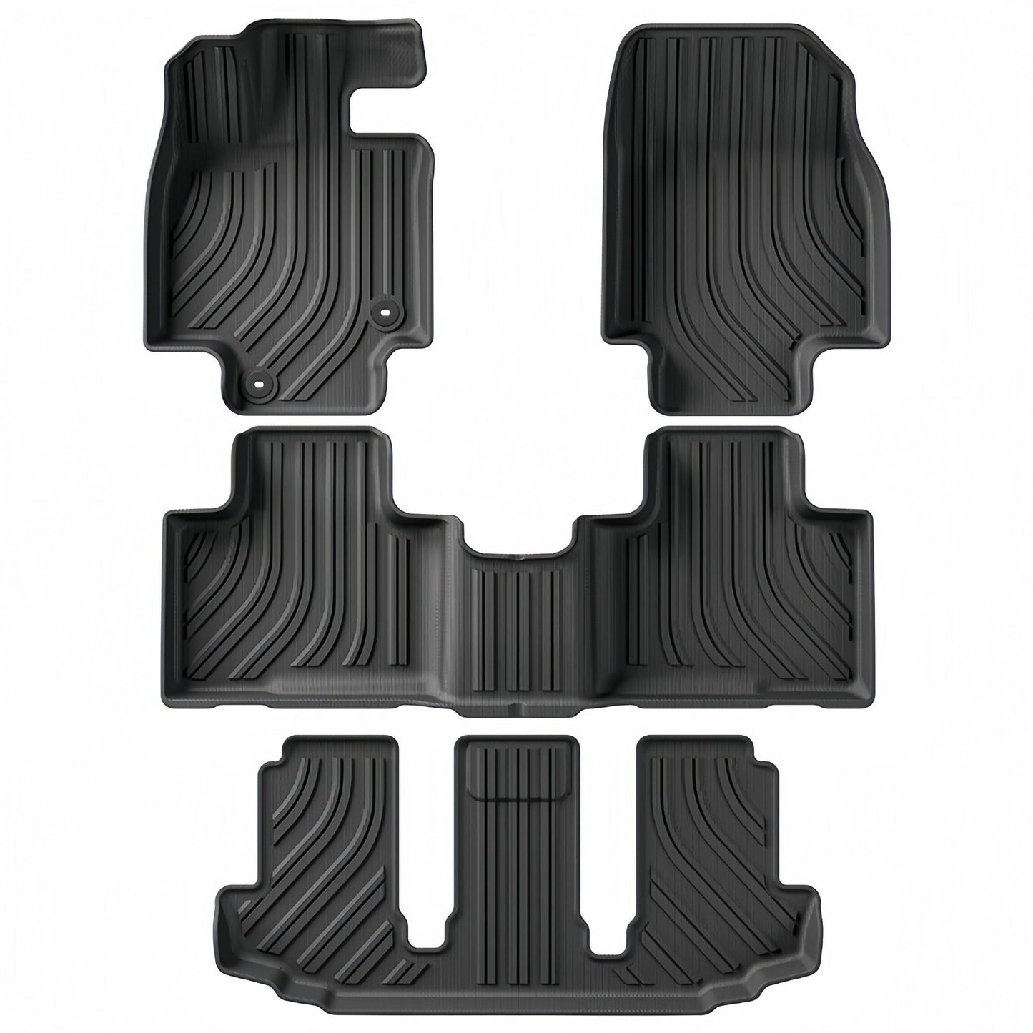 For 2023 Toyota HIGHLANDER Hybrid Version TPE Car Floor Mat Trunk Mat