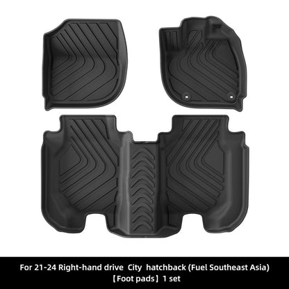 For 2021- 2024 Honda City RHD 3D TPE car floor mats Waterproof Carpet