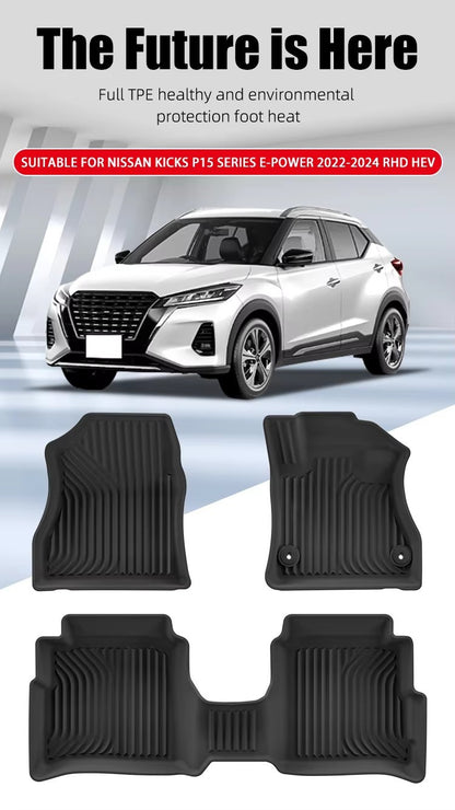 For 2022-2024 Nissan Kicks P15 Series E-Power HEV RHD TPE Car Floor Mat