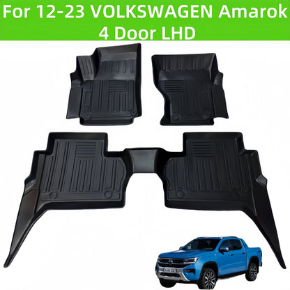 For 12-23 Volkswagen Amarok 4 Door LHD 3D TPE Car Floor Mat