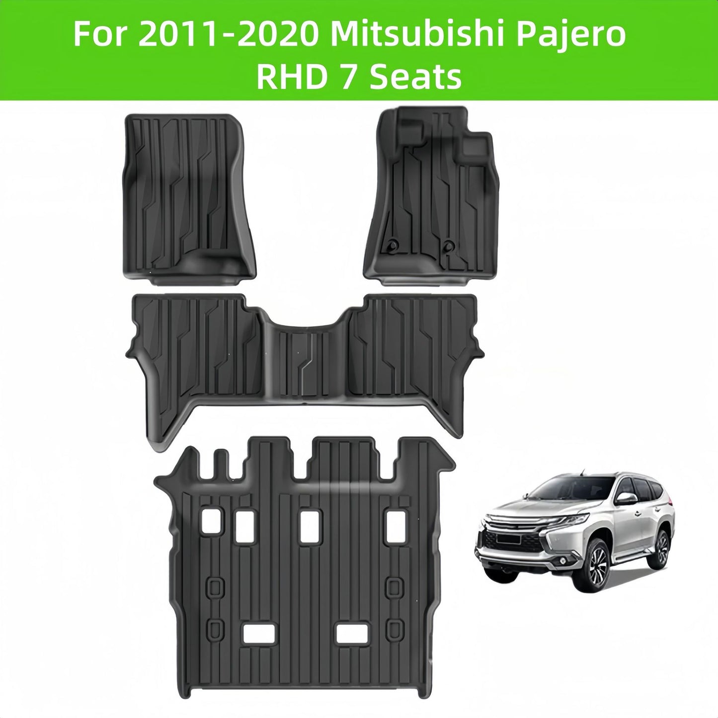 Mitsubishi Pajero RHD 2011-2020 TPE Car Floor Mats