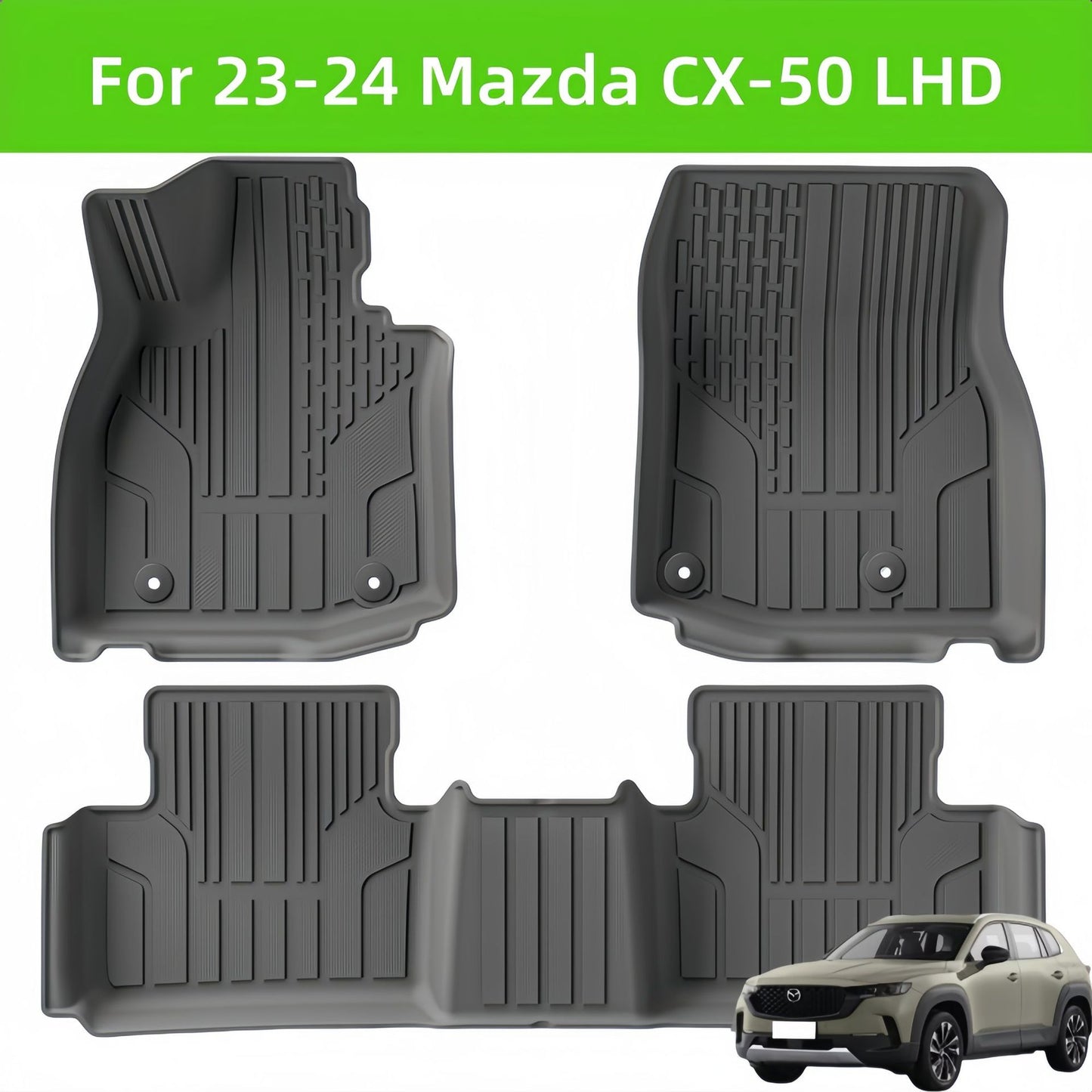Mazda CX50 2023-2024 TPE Car Floor Mat/CX-50 Rear Trunk Mat