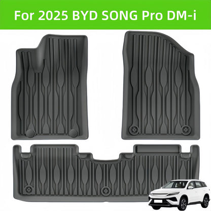 For 2025 BYD SONG Pro DM-i TPE Car Floor Mat/Rear Trunk Mat