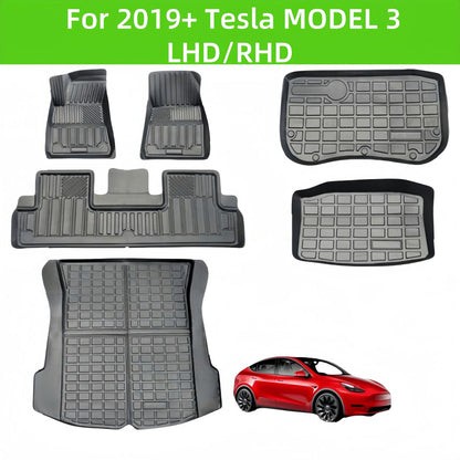 For 2019 Tesla MODEL 3 LHD RHD TPE Car Floor Mat/Rear Trunk Mat