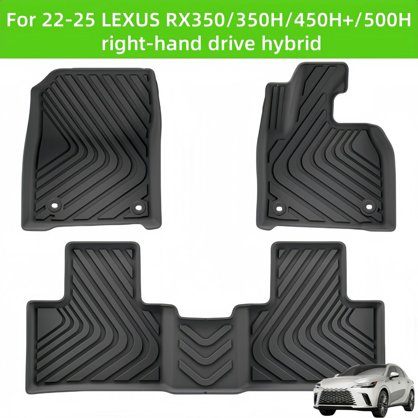 For 2022-2025 LEXUS RX350/350H/450H+/500H RHD hybrid TPE Car Floor Mat