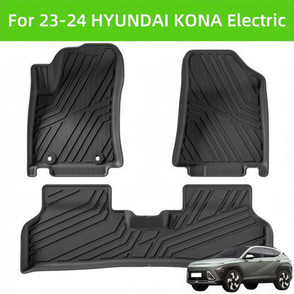 For 2023-2024 Hyundai KONA Electric TPE Car Floor Mat/Rear Trunk Mat