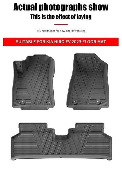For 2023 KIA Niro EV LHD TPE Car Floor Mat/Rear Trunk Mat