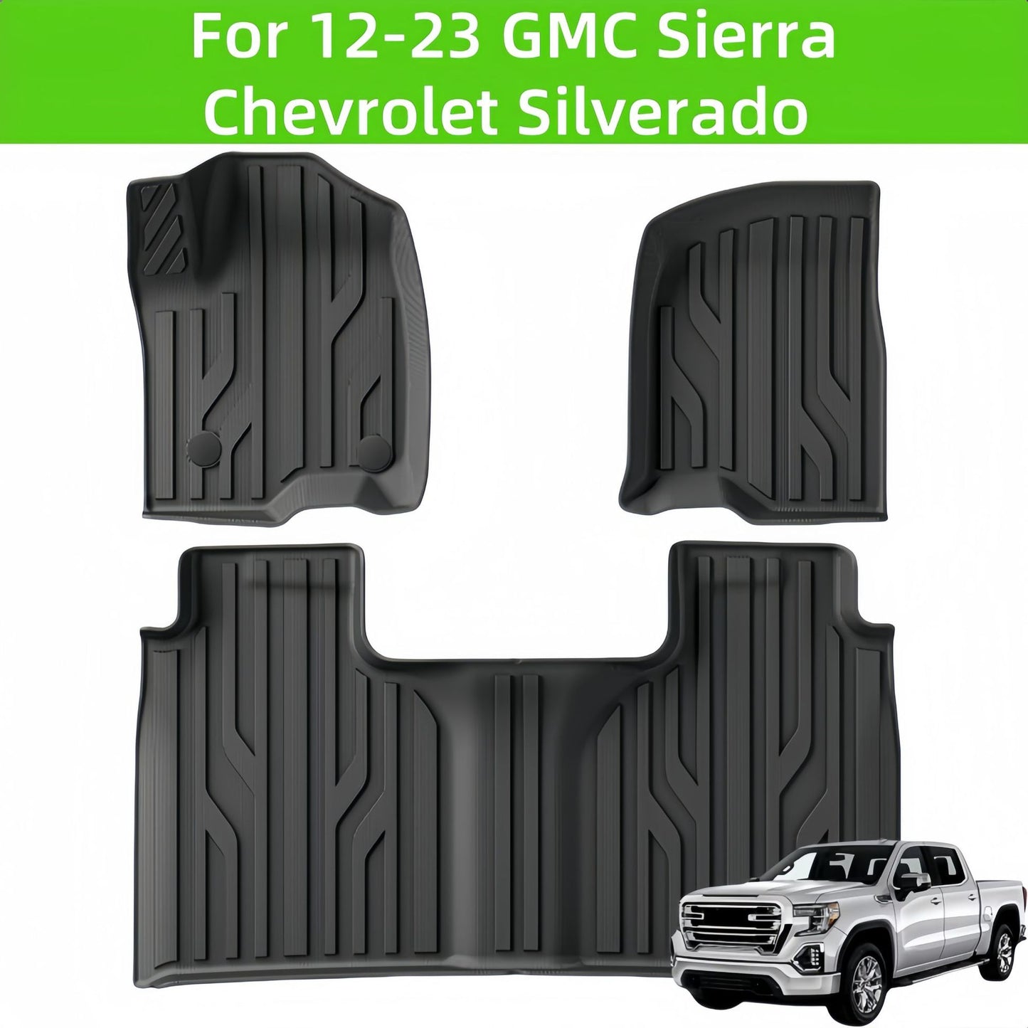 GMC Sierra/Chevrolet Silverado 2012-2023 TPE Car Floor Mat